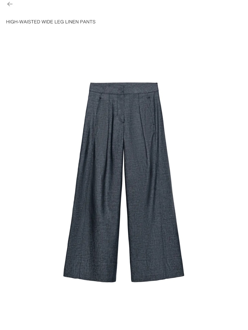 Zara High-Waisted Wide Leg Linen Pants
